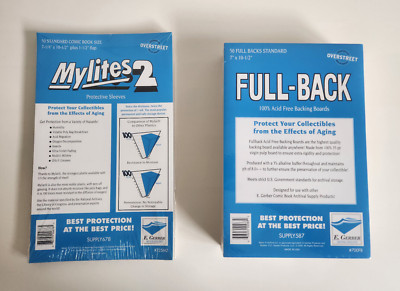 50 STANDARD COMIC BOOK MYLITES 2 BAGS 725M2 & FULL BACKS 700FB - BOX SHIPPED