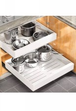 Expandable Pull-Out Cabinet Organizer with Adhesive Nano Film White 1 Pcs