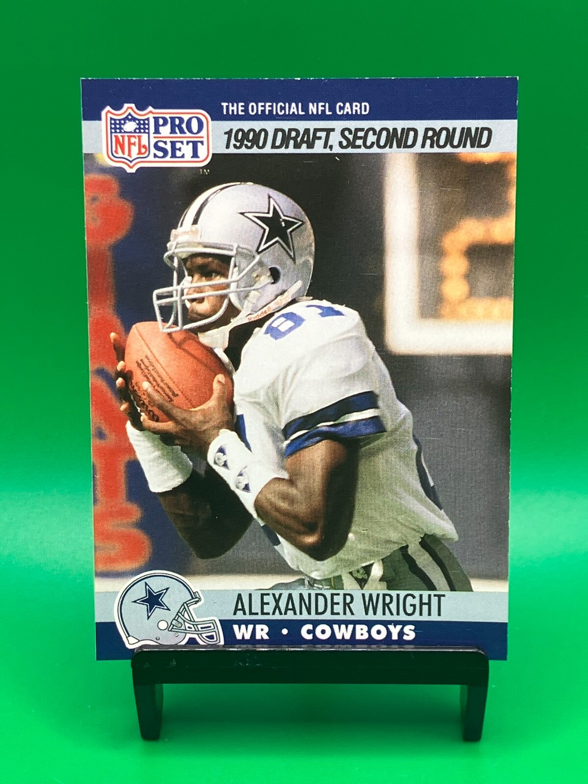 Alexander Wright Dallas Cowboys 1990 NFL Pro Set Draft Football #81