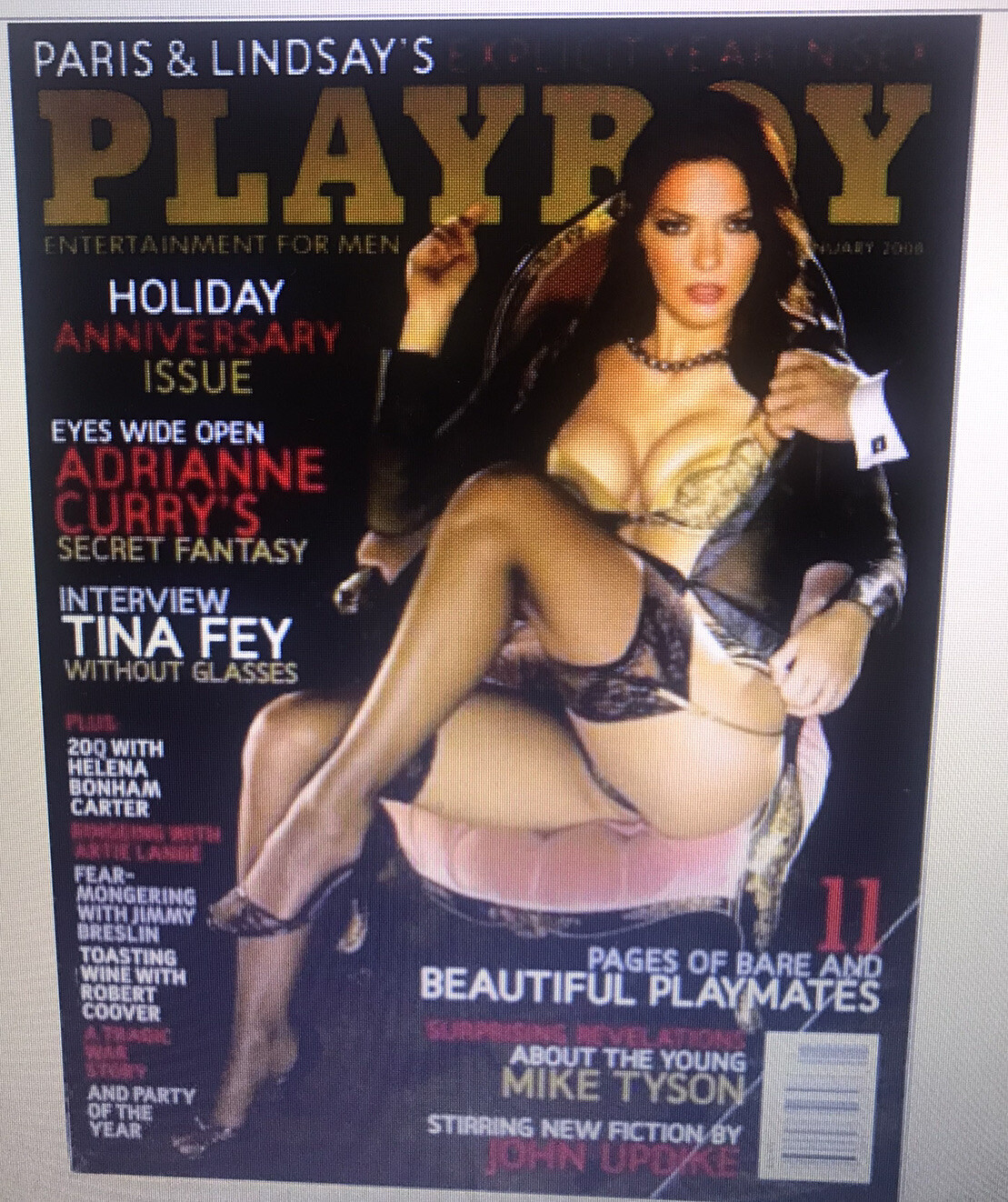 PLAYBOY MAGAZINE JANUARY 2008 ADRIANNE CURRY, INTERVIEW TINA FEY,SANDRA
