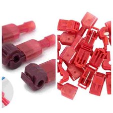 100/200X 22-16AWG Quick Disconnect T-Taps Wire Crimp Connector Nylon Insulated