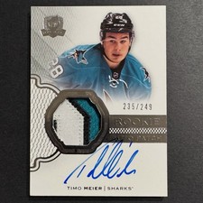 2016 - 17 UD The Cup Rookie 3 CLR Auto Patch #132 Timo Meier 235/249