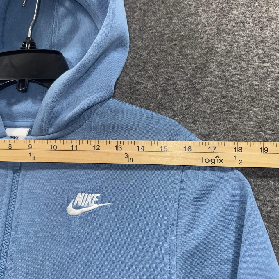 Sudadera con Capucha Nike Niños Grande Azul Cremallera Completa FD3004-429 Swoosh Logo Atlética Foto 3 de 4