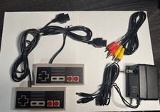 Nintendo NES 2 Controllers AV Cable AC Power Adapter Cord Bundle Lot - Brand New