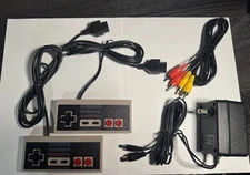 Nintendo NES 2 Controllers AV Cable AC Power Adapter Cord Bundle Lot - Brand New
