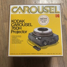 Vintage Kodak Carousel 760H Slide Projector W/Box. Remote Not Tested