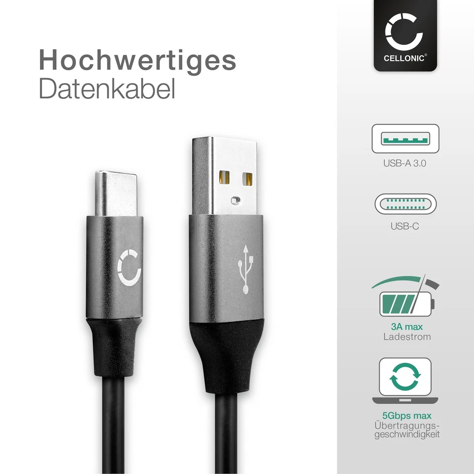  USB Kabel für Google Pixel C Ladekabel 3A grau - Bild 2 von 4