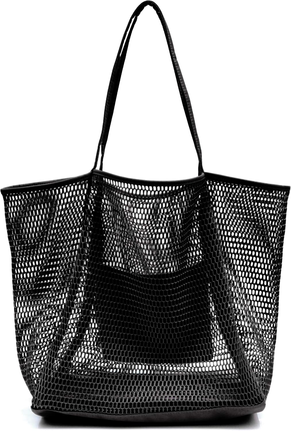 Stylish Mesh Beach Tote for Women - Lightweight Shoulder Handbag