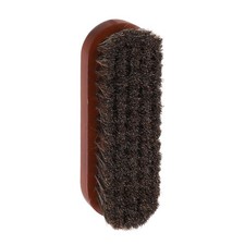 Shoe Cleaning Brush 5"x2" Beech Wood Horsehair Boot Brushes, Brown