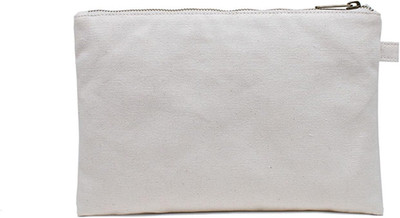 Cosmetic Makeup Bag plus Wrist Multipurpose with Zipper Cotton Canvas Pencil Bag