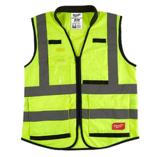 Milwaukee 48-73-5041 Polyester Performance Safety Vest High Visibility Yellow Milwaukee 48-73-5041 Polyester Performance Safety Vest High Visibility Yellow