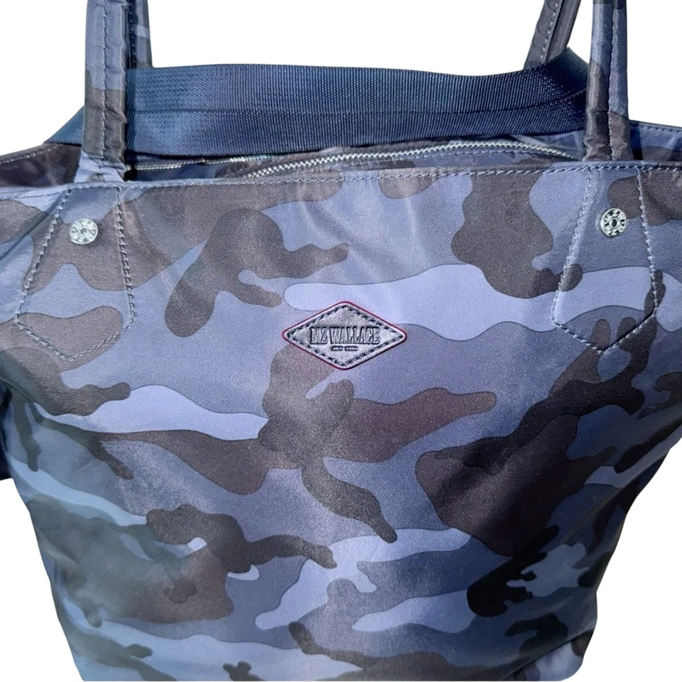 MZ WALLACE 蓝色迷彩中号 Soho 托特包可拆卸肩带袋防尘袋 — 第 4/4 张图片