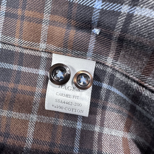$250 New HAGEN CARMEL Men's Size Medium M Casual Multicolor Plaid Button Front - Picture 6 of 6