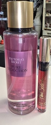 VICTORIA'S SECRET PURE SEDUCTION Body Mist 8.4 FL. OZ  Plus Travel Mini Perfume 