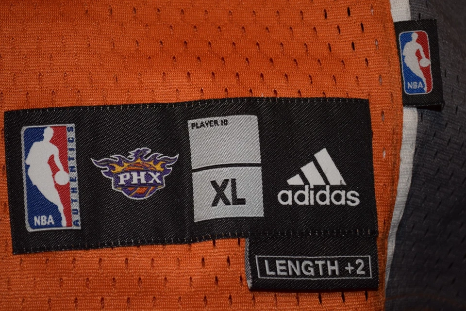 Camiseta deportiva Adidas Steve Nash cosida con logotipos naranja Phoenix Suns para hombre XL adulto Foto 3 de 4