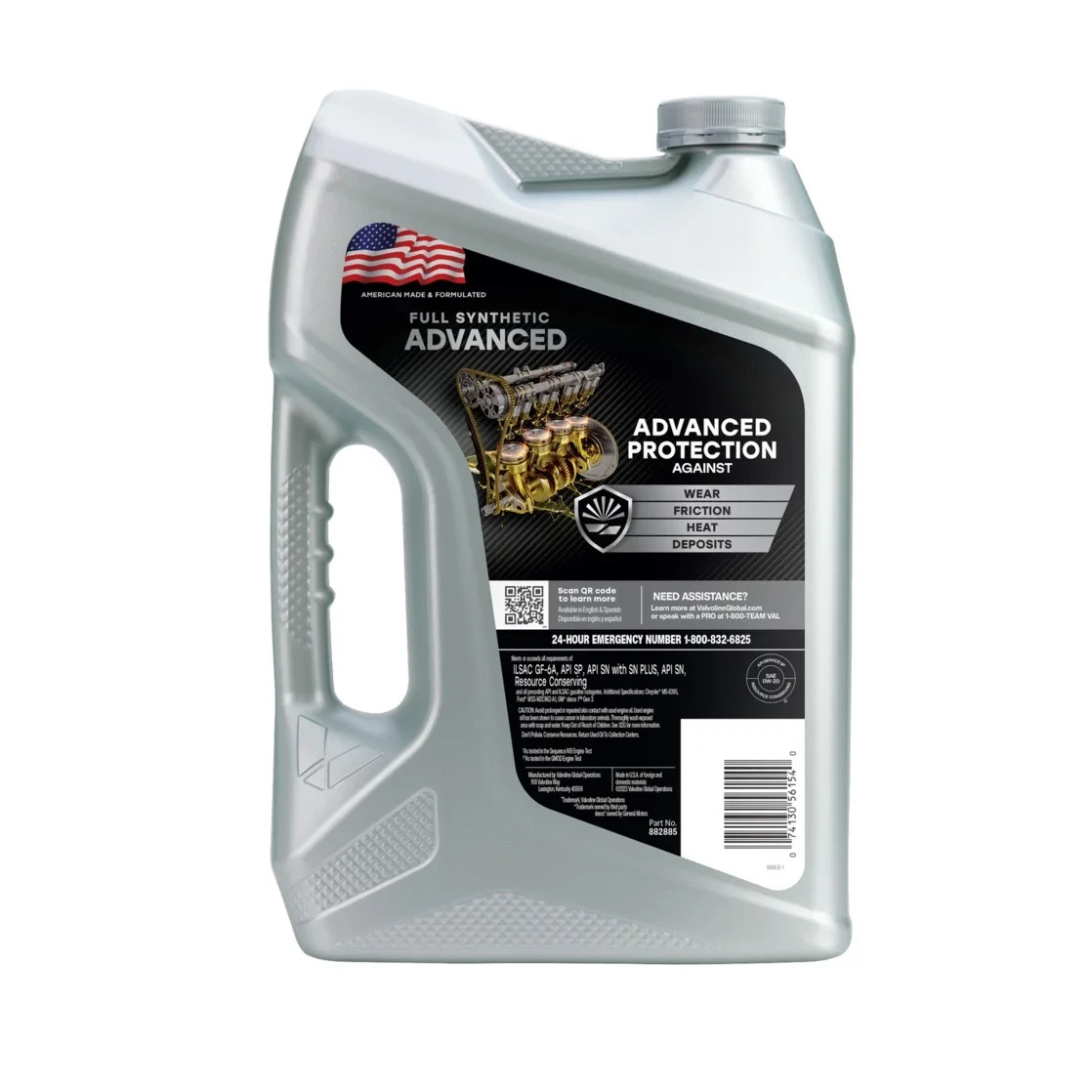 2 Pack, Valvoline Advanced Full Synthetic 0W-20 Motor Oil 5 QT