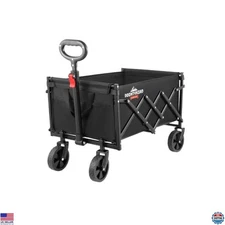 Collapsible Wagon 360lbs Capacity, Foldable Cart with Wheels, Heavy-Duty Frame