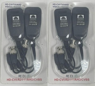 2 Pair PaHD - CVI / TVI / AND Passive Video Balun / PV / PVD PVA  ADTV AHD CVBS