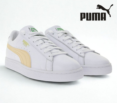 PUMA Basket Classic XXL Damen Echtleder-Schuhe Freizeit-Sneaker 374923 Weiß