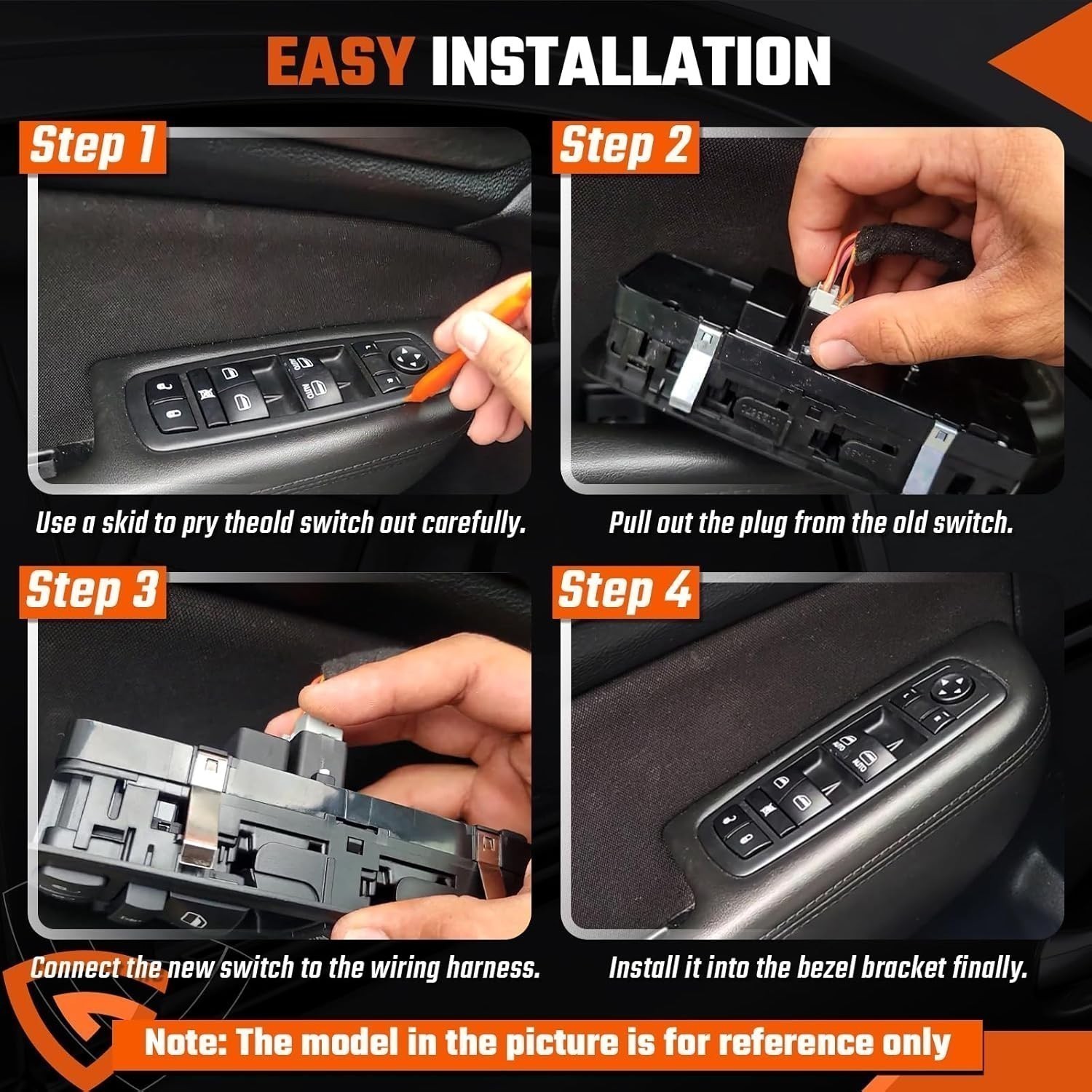 Driver Side & 3 Pcs Passenger Power Window Switch for 07-13 Chevy Silverado US