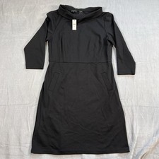 Talbots Black Sheath Dress Mock Neck Women’s 10P NWT $149 Elegant Classic
