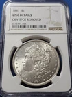 A 1881-P Morgan Silver Dollar $1 – NGC UNC Details Obverse Spot Removed