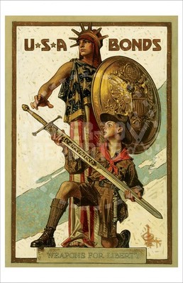 WEAPONS FOR LIBERTY - SATURDAY EVENING POST ARTWORK - VINTAGE REPRINT