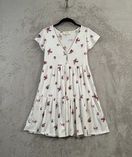 Jessica Simpson Babydoll Floral Tiered Dress Size S Coquette Cottage Peasant