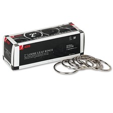 ACCO Loose Leaf Binder Rings, 2", Silver, 50 Rings/Box 72205 1 Box 2"