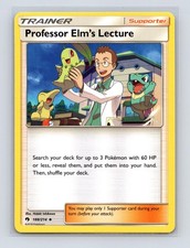 Professor Elm's Lecture 188/214 Lost Thunder Uncommon Lightly Played Pokemon
