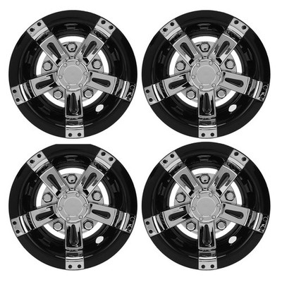 4pcs 8in Cart Wheel Hub Cap Reduce Wind Resistance ABS Lightweight Replacem