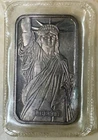 1982 Johnson Matthey Liberty by MTB 1oz. Silver Bar  Toned Sealed