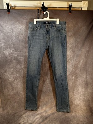 Hollister Jeans Mens 34x34 Light Blue Athletic Skinny Epic Flex Stretch Denim