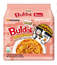 Samyang Buldak  Rose Ramen Creamy 🔥 Spicy Korean Instant 🍜 Noodles / 5 pack