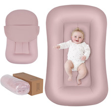 Baby Lounger for Newborn 0-24 Months, Infant 32''L X 19''W X 4.33''H, Pink