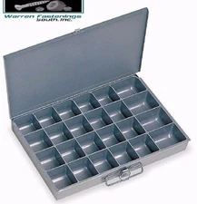 6 Metal, 24 Compartment / Hole Storage tray's for Nuts, Bolts & Washers 202-95