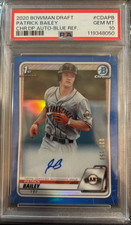 2020 Bowman Draft - Patrick Bailey Auto #CDA-PB Blue Refractor /150 (AU) PSA 10