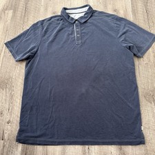 Tommy Bahama Polo Shirt Mens Large Washed Blue Tencel Lyocell Pullover TB220240R