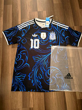 adidas Argentina Lionel Messi #10 Men’s Soccer Jersey  large Black Blue White
