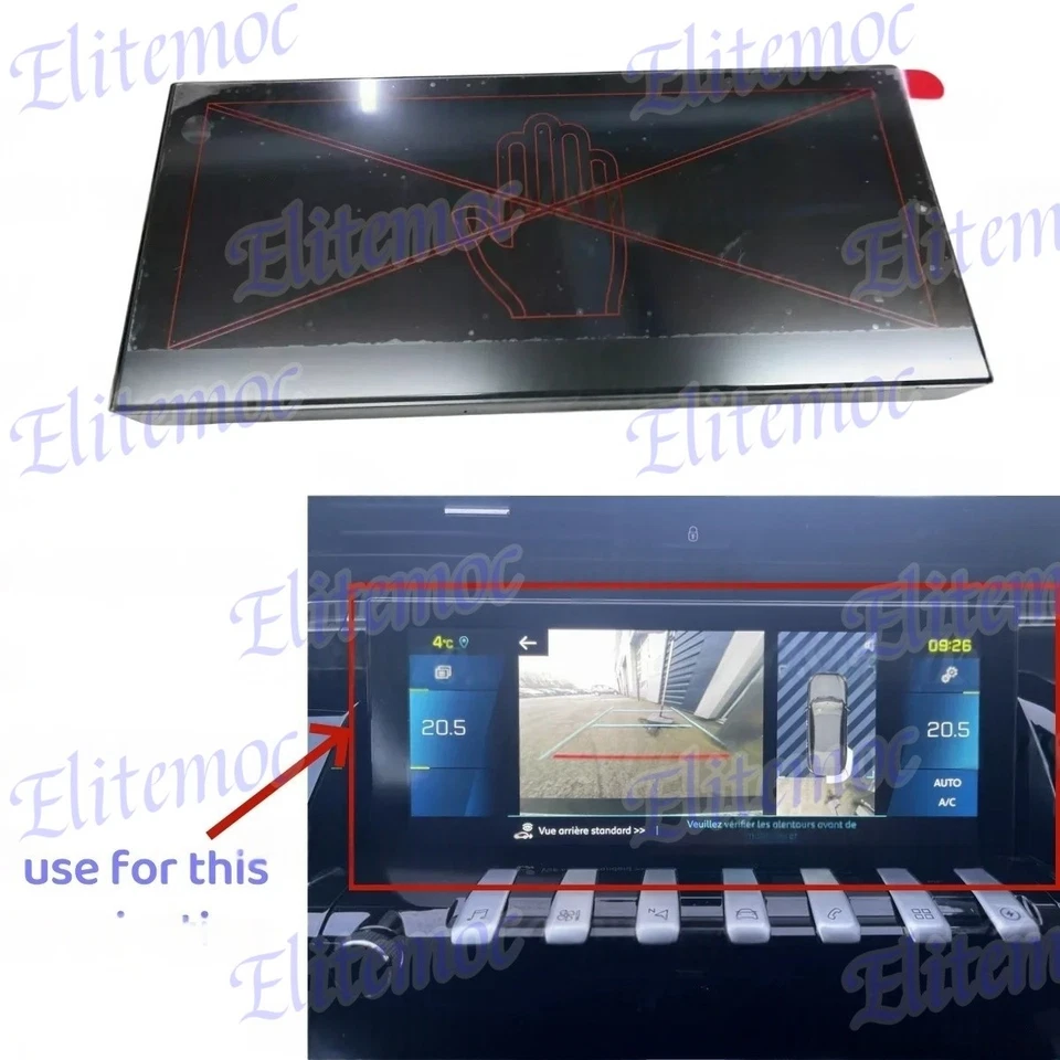 Tela LCD 9817435380 10" polegadas para Peugeot 508 2019 2020-2022 tela de navegação - Imagem 4 de 4