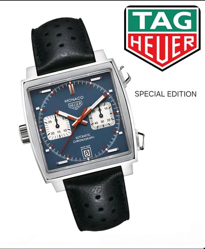Tag Heuer Monaco  CAW211P  'Steve Macqueen Lefty | Leather Strap | Full Set - Picture 1 of 20