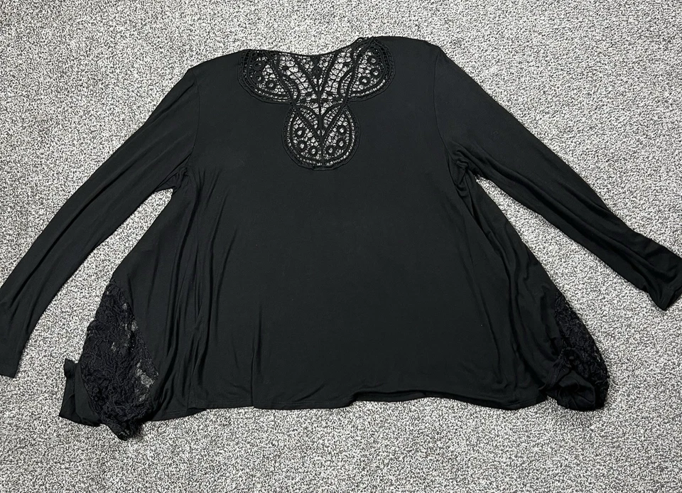 Cárdigan Harley Davidson Mujer S M Negro Cordones Motocicleta Delantero Abierto Crochet Foto 2 de 4