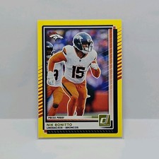 2023 Donruss Press Proof Yellow Nik Bonitto #300 Denver Broncos NFL