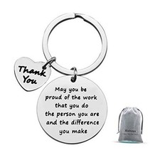 Thank You Gifts Appreciation Keychain Make a Difference Keychain Thank You