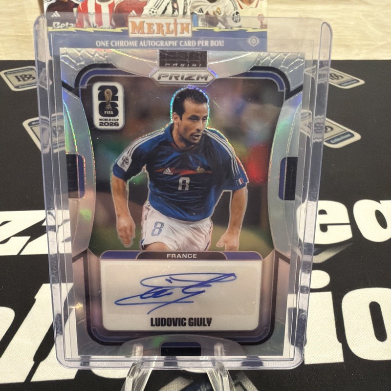 26’ Fifa Prizm World Cup Ludovic Giuly Silver Auto  /75 France 