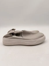 Sofft FANA Grey Leather Round Toe Slip On Platform Slip-On Sneakers, Size 7.5M