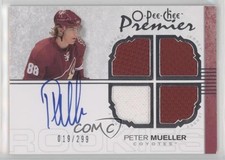 2007 O-Pee-Chee Premier Quad Rookie Memorabilia 19/299 Peter Mueller Auto 15ok