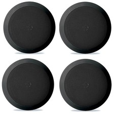Pyle PDIC51RDBK 5.25 Inch 150 Watt Black In-Ceiling Flush Speakers Four pack