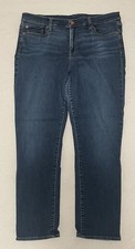 Gap Women Blue Classic Straight Leg Jeans Stretch Size 33 16R