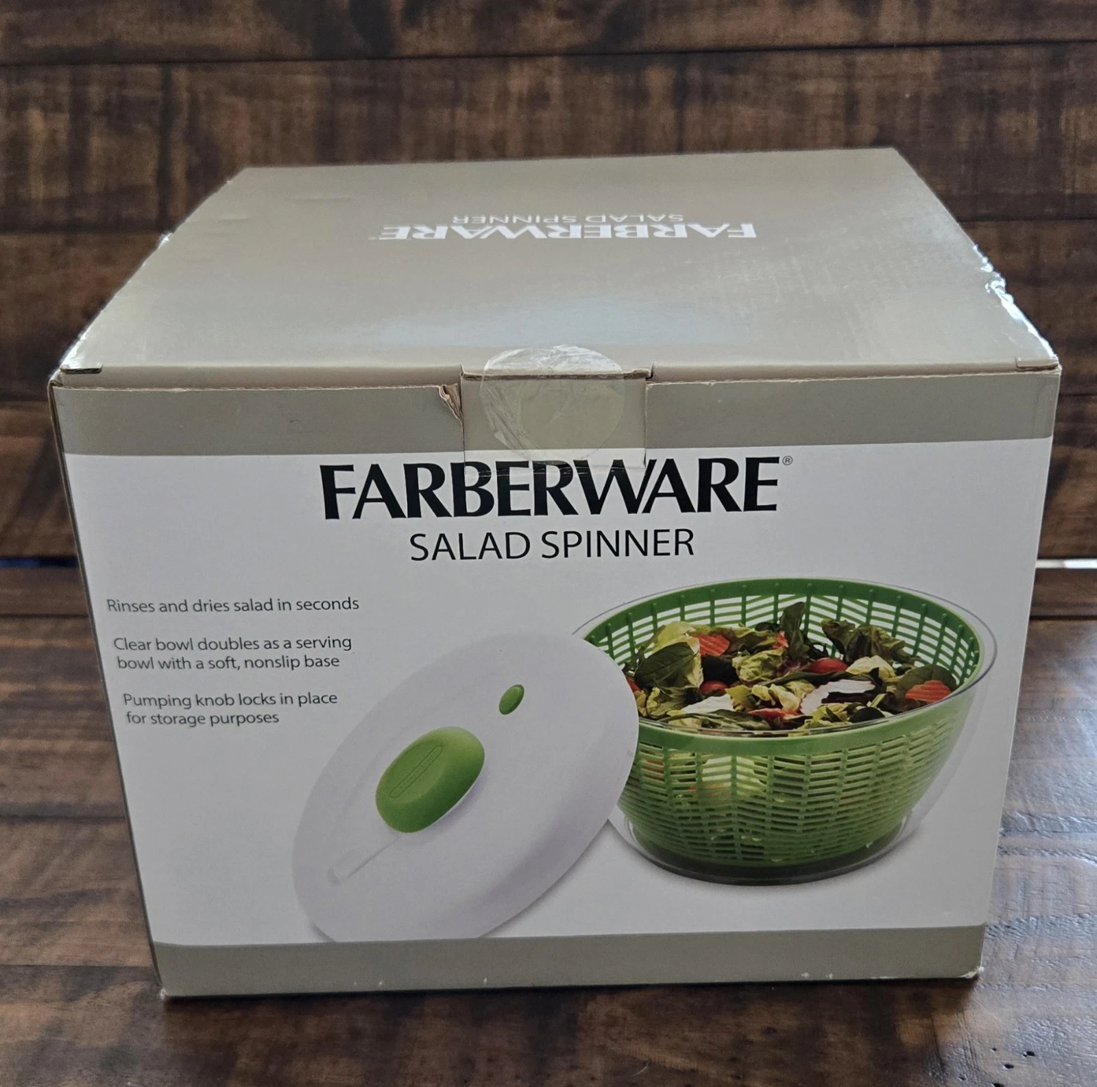 Farberware Salad Spinner 6.3L Pump Activated Large Capacity New
Opens in a new window or tab